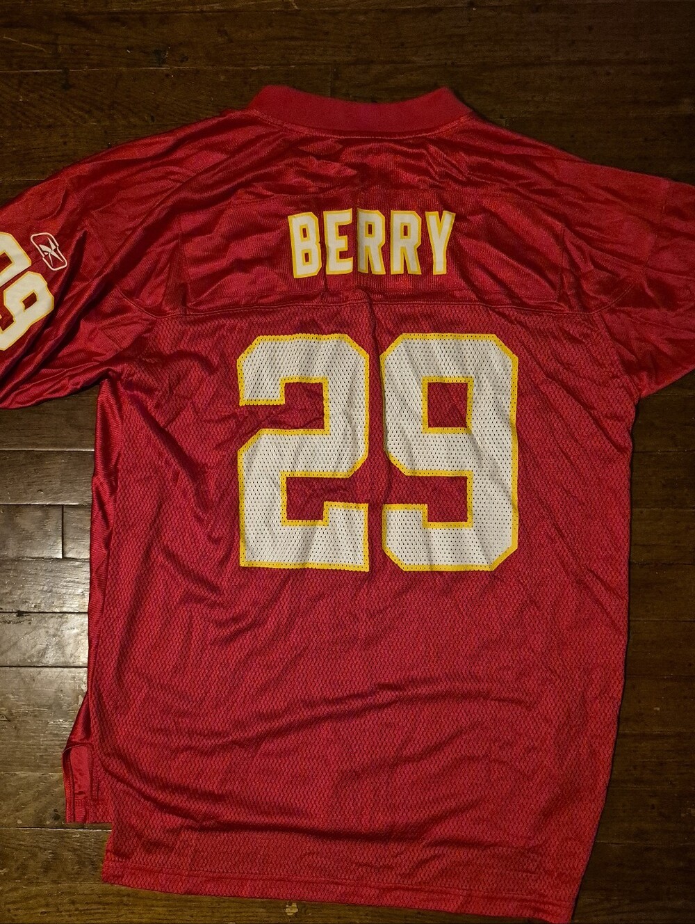 Kansas City Chiefs Eric Berry Reebok Red Football Jersey Mens Sz Large - Picture 4 of 8